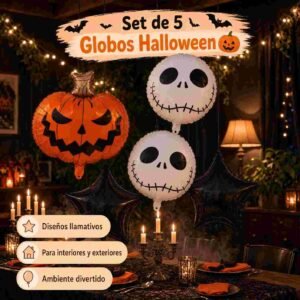 Decoración de 5 Piezas de Globos Halloween Figuras - Imagen 2