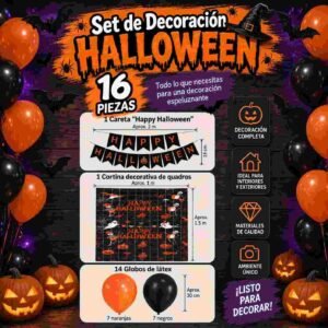 Set de Decoraci贸n para Fiestas Halloween con 16 piezas - Imagen 2
