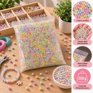 Bolsa con 250 g perla Sintetica Colores - Imagen 2