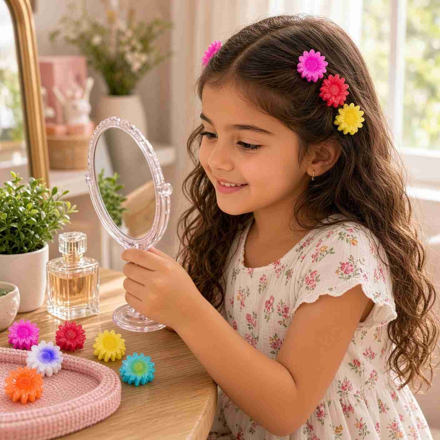 Pinzas Flores Clasicas Chicas para Cabello