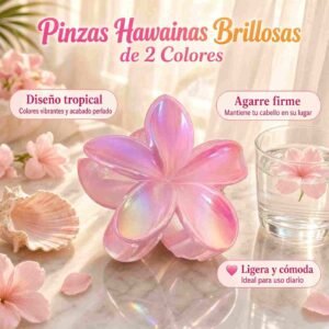 Pinzas Hawainas Brillosas de 2 Colores - Imagen 3