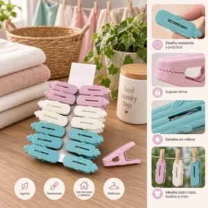Sets de 16 Pinzas para Ropa "Cactus" - Imagen 2