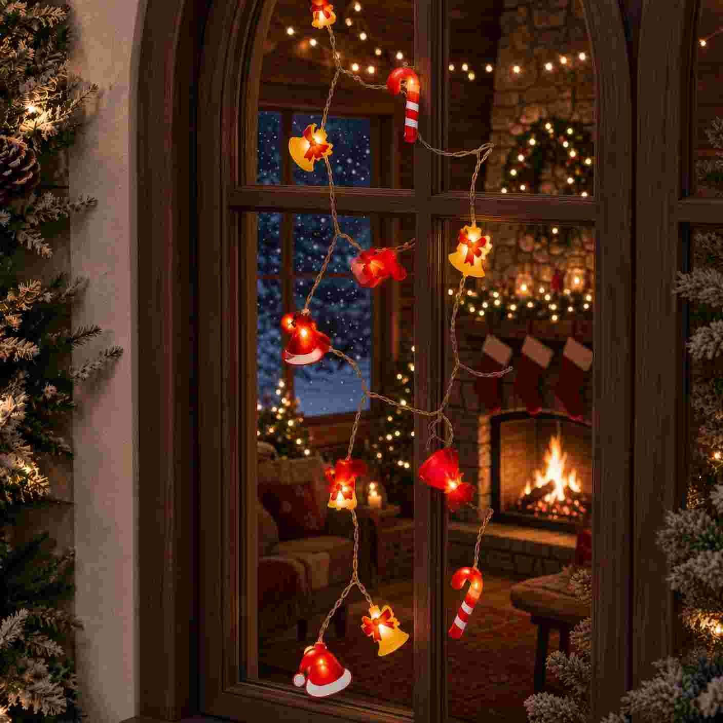 Serie de Luces Con Figuras Navidad