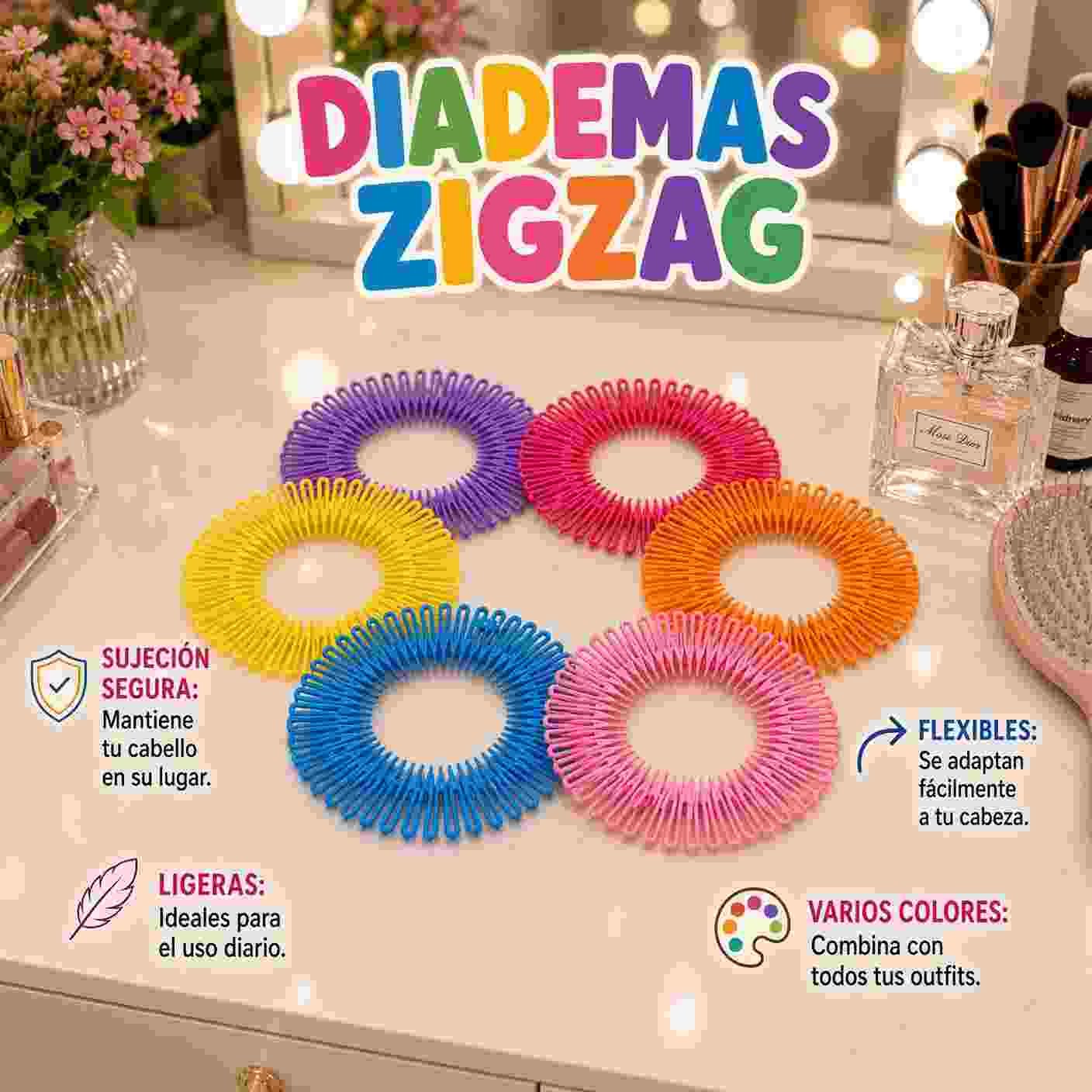 Diademas ZiigZag Colores Tendencia - Imagen 2