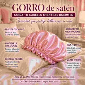 Gorro Satín para Cabello de diferentes Colores - Imagen 2