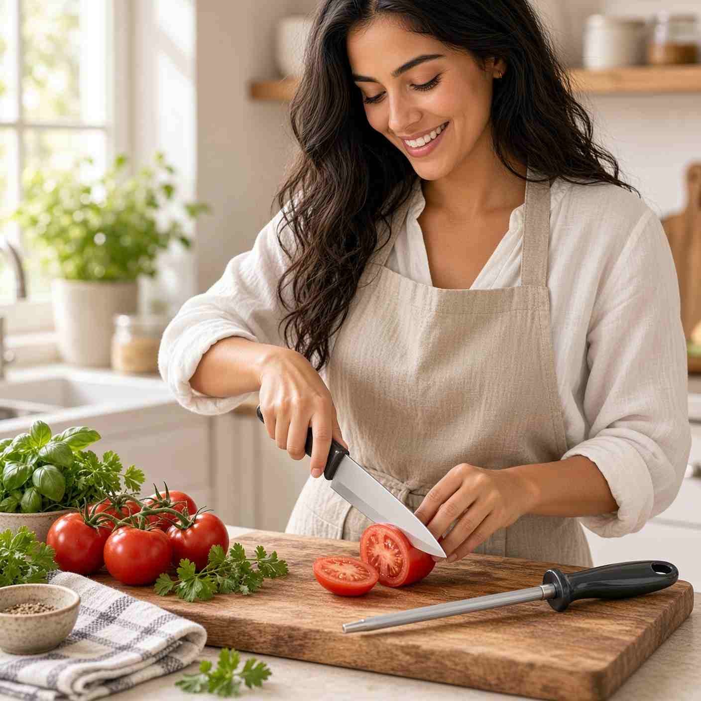 Sets Cocina, Cuchillo Grande y Afilador